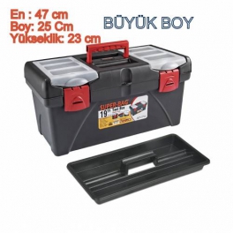 ASR-2040 Büyük Boy Plastik Kilitli Klasik Takım Çantası 19 İnç