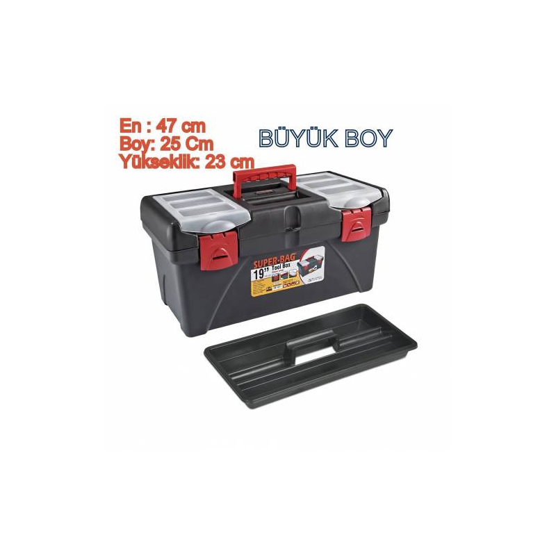 ASR-2040 Büyük Boy Plastik Kilitli Klasik Takım Çantası 19 İnç