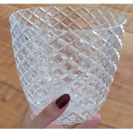 Serinova 1,4 Lt Tabaklı Kristal Şeffaf Orkide Saksısı