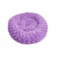 Girist Pet Mor Renkli Peluş Kedi ve Köpek Simit Yatak