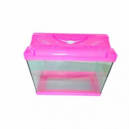 Girist Pet Renkli Led Işıklı Orta Boy Akvaryum 35 cm Pembe