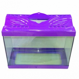 Girist Pet Mor Renkli Kapak Mini Akvaryum 35 cm